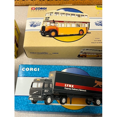 81 - 3 large boxed corgi vehicles & 1 other