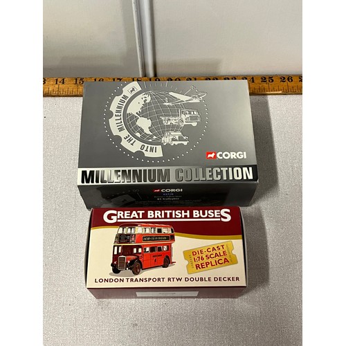 83 - boxed corgi millennium edition bus & 1 other