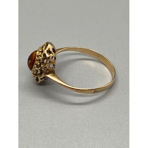 138 - 14ct gold and enamel butterfly ring.