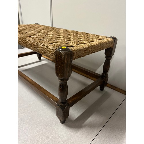 298 - vintage woven top foot stool