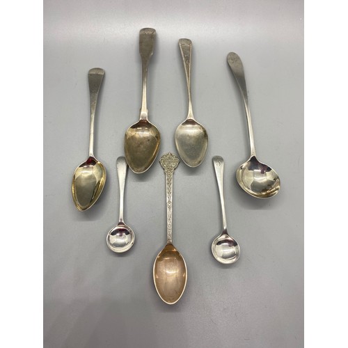 88 - Selection of silver spoons. 79.61g