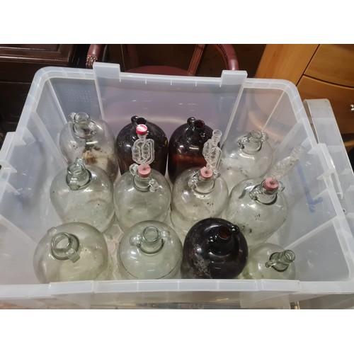 470 - 12 large glass bottles for home brewing