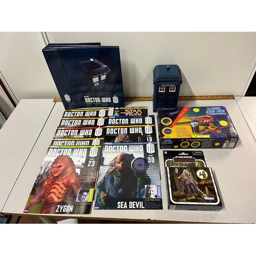 517 - Selection of Doctor Who items to include Tardis & magazines, along with boxed Star Trek Dr McCoy's m... 