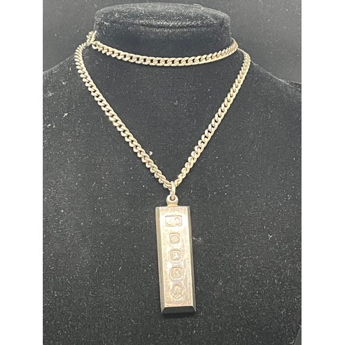 7 - large heavy silver ingot on silver chain
45 grams