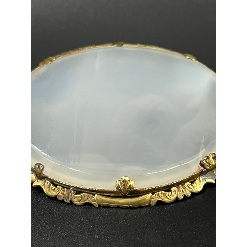 77 - large Victorian white agate brooch testing 9ct or higher
2.5