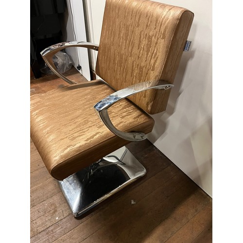 50 - Vintage Lillyvale salon chair with chrome arms and base.
96cm h x 59cm wide