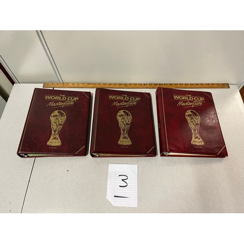 74 - 3 x Albums of Fifa world cup masterfile stamp & card collection covering early - modern
(3)