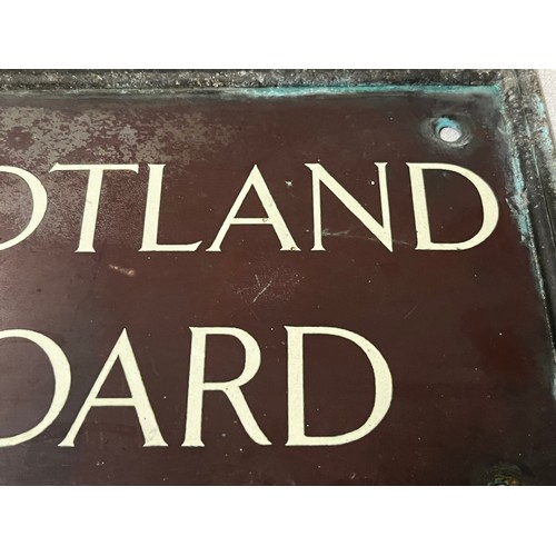 34 - large heavy bronze sign with inlaid ceramics for the south of Scotland electricity board
56cm x 19cm