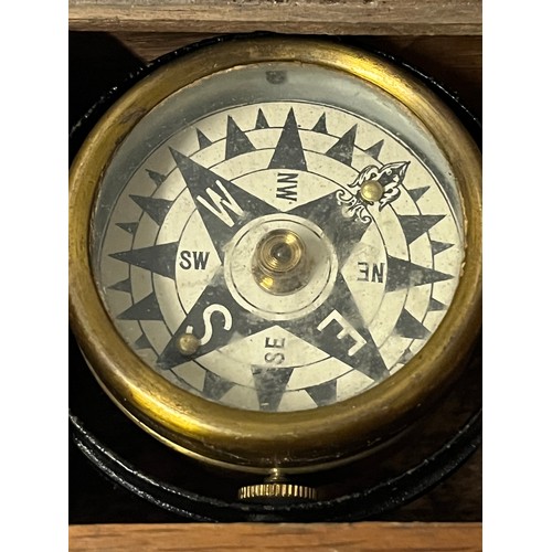 36 - fine example of a small boxed compass with gimbals made in england , mid 19th century