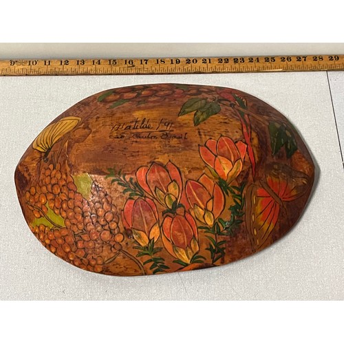 39 - large wooden brazilian fruit bowl