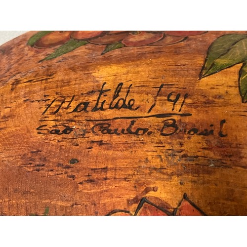 39 - large wooden brazilian fruit bowl