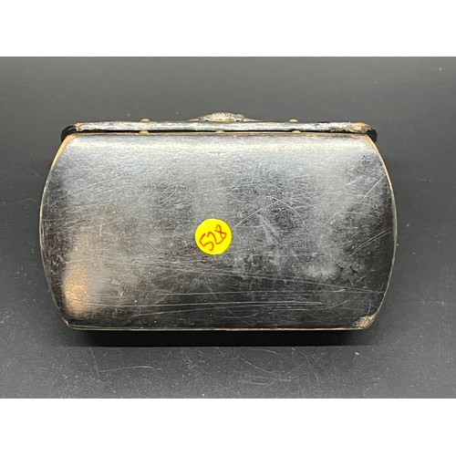 43 - Georgian ebony snuff/trinket box with silvered horse decoration
10cm l