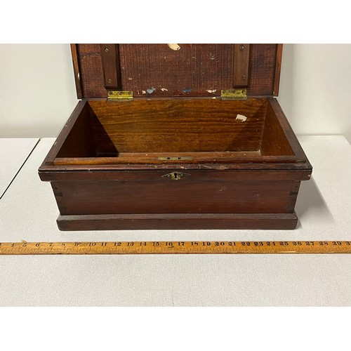 51 - antique mahogany document box
50cm l x 30cm