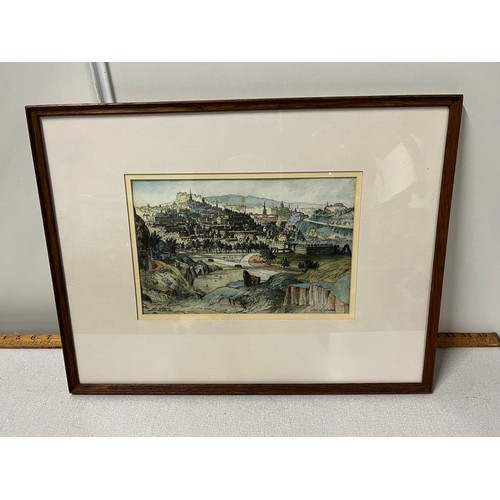 241 - Signed watercolour of 'Auld Reekie showing The Royal Mile' by Robert. C. Robertson
52cm x 39cm