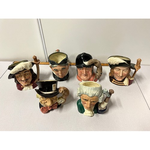 248 - 6 x Royal Doulton toby/character jugs to include Granny, Aramis, mad hatter, porthos, apothecary & g... 