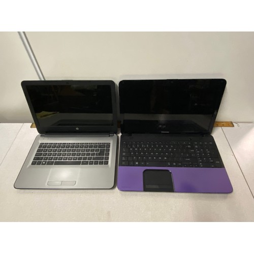 360 - 2 laptops - Toshiba and HP - no charger.