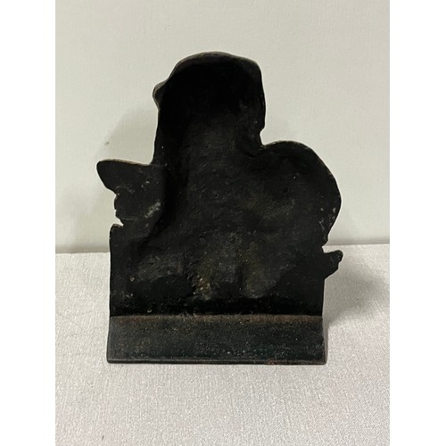 130 - Antique heavy steel/cast iron door stop.
22cm h