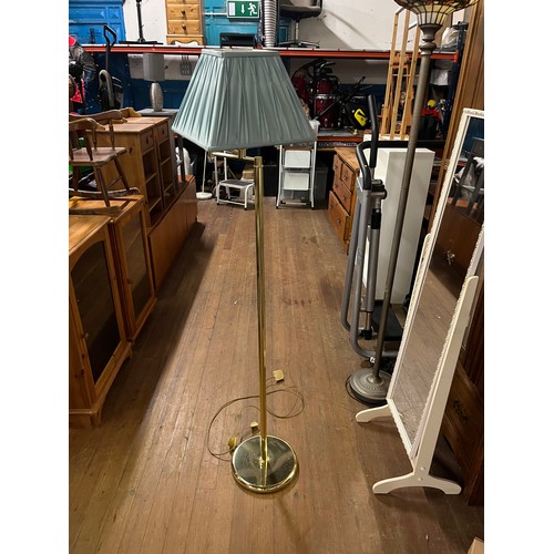 352 - Swing arm brass floor lamp.