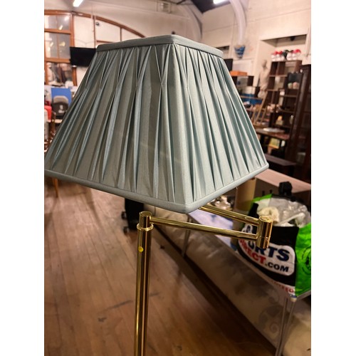 352 - Swing arm brass floor lamp.