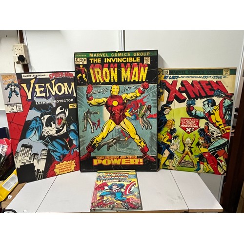 374 - 4 x Marvel comics wall art, various sizes.
94cm x 63cm