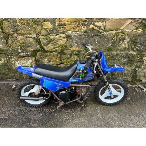 388 - Yamaha PW50 mid 1980s motorbike, does run but has been sitting a while, may need a service