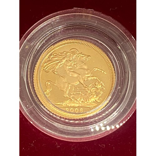 251 - 2006 gold proof half sovereign with certificate of authenticity (No. 2345) in presentation case.