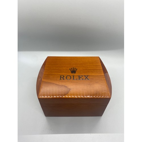 252 - Luxury Rolex wooden watch storage box - after market.