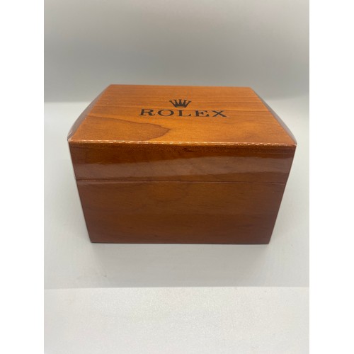 252 - Luxury Rolex wooden watch storage box - after market.