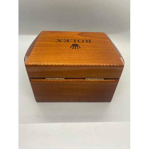 252 - Luxury Rolex wooden watch storage box - after market.