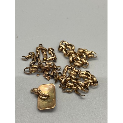 267 - Selection of scrap gold testing 9ct. 7.3g