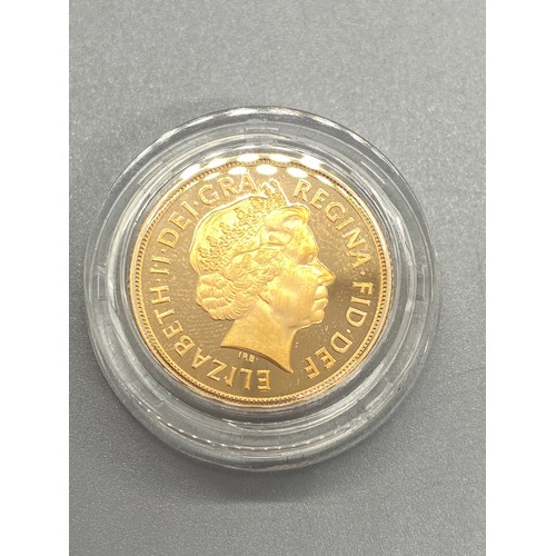 280 - 2006 gold proof full sovereign with certificate of authenticity (No. 8170) in presentation case.