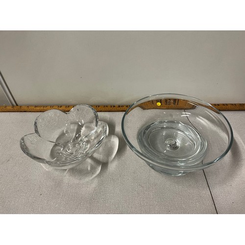 62 - 2 large Orrefors Swedish glass bowls
Largest diameter 23cm