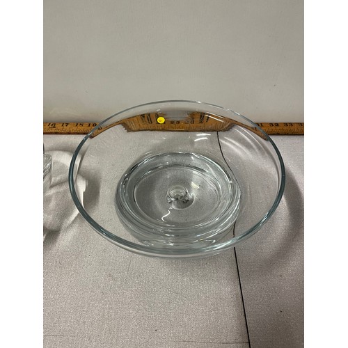 62 - 2 large Orrefors Swedish glass bowls
Largest diameter 23cm