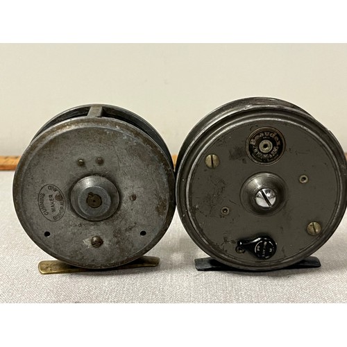 191 - Vintage Beaudex fly reel & line along with Vintage Cummins fly reel.