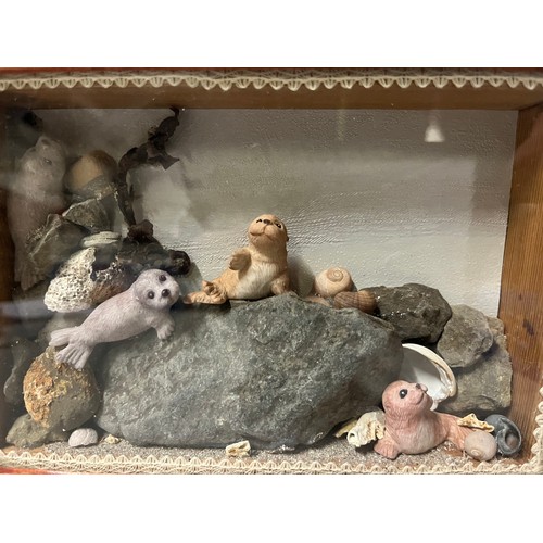 129 - Scottish seal diorama- Highland shoreline scene.