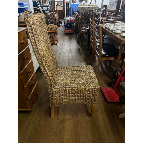 330 - set of 4 wicker dining chairs.