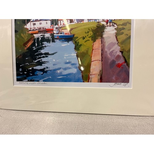 167 - 2 signed  prints by James Orr  of crinan lochgilphead
40cm x 42cm