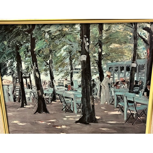 183 - Framed print on canvas Painting Of Oude Vinck Restaurant, Leiden by Max Liebermann (1847-1935)
64cm ... 