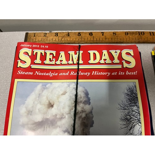 499 - collection of steam days train magazines 2012, 13, 14 full years