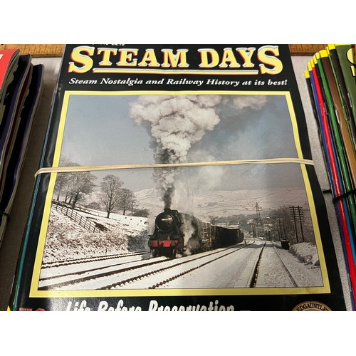 499 - collection of steam days train magazines 2012, 13, 14 full years