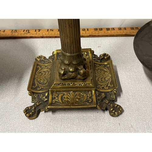 170 - Vintage large brass balance scales with lion figure.
52cm h x 50cm w