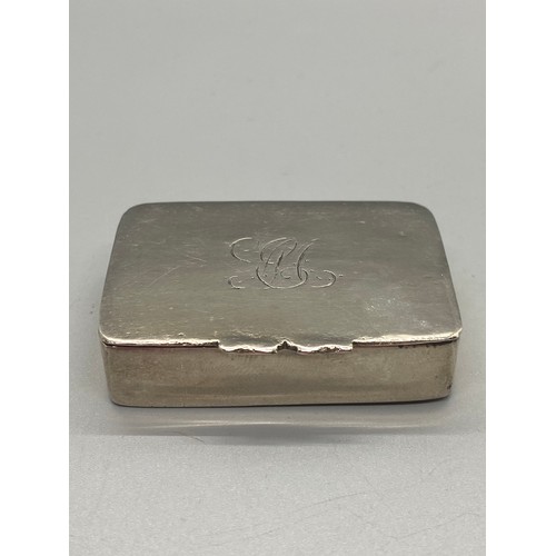 222 - 19th century silver plated snuff box.