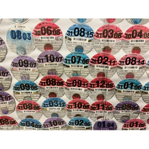 313 - quantity of tax discs framed