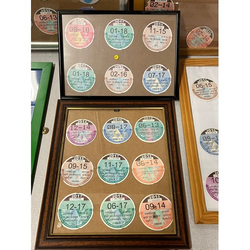 323 - quantity of tax discs framed