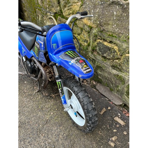 388 - Yamaha PW50 mid 1980s motorbike, does run but has been sitting a while, may need a service