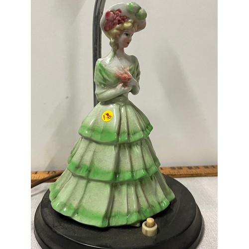 444 - Art deco lady figurine lamp.