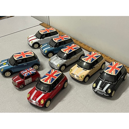 60 - 9 metal mini cooper collectors cars