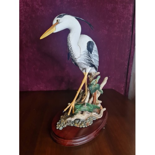 80 - Border Fine Arts ‘On the Esk’ 46/350 by Ray Ayres Grey Heron 2008 with certificate & original box. 
... 