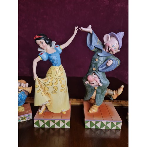 62 - Disney Traditions Showcase Collection Jim Shore Enesco 'Snow White and the Seven Dwarfs dancing scen... 