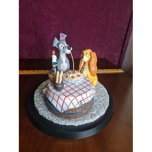 120 - Limited Edition Disney A Moment In Time 'Lady and the Tramp' B1615 64/250 hand-painted in Border Fin... 